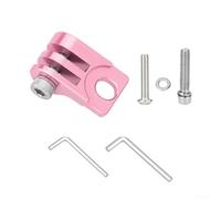 Gdfnmogo Folding Bike Headlight Holder Lamp Mount Bracket, For Brompton Stem Aluminium Alloy Anodized Finish, With Screws & Hex Wrench Black Red Purple Pink Silver(Pink)