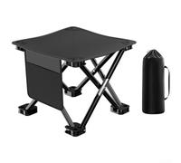 Gdfnmogo Folding Camping Stool Lightweight Outdoor Chair with Oxford Cloth Seat and Alloy Frame, Quick 1-Second Setup, Sturdy Non-Slip(Black)(Extra large)