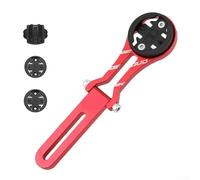 Gdfnmogo For Bicycle Computer Mount Aluminum Alloy Integrated Handlebar Bracket Adjustable Angle GPS Holder For Cateye For Bryton for(red)