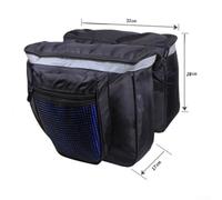 Gdfnmogo For Bicycle Panniers Waterproof 600D Oxford Rear Rack Saddle Bag with Double-Layer Zippered Compartments, Lightweight 500g Cycling Rack Bag for(blue)