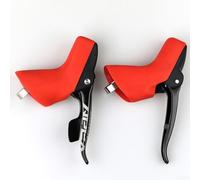Gdfnmogo For Bicycle Road For Bike Brake Lever Hoods Covers, Quality Silicone Gear Shift Protector Compatible with For SRAM Apex, Rival, Force, RED Series -, Elastic(Red)
