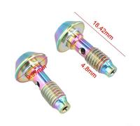 Gdfnmogo For Bike Brake Caliper Bolts Titanium Alloy Screws 18.4x10mm Lightweight Corrosion Resistant For Magura MT2 MT4 MT5 MT6 MT7(For Rainbow)