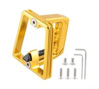 Gdfnmogo For Brompton Folding For Bike Front Carrier Block 3-Hole Aluminum Alloy Frame Adapter Lightweight Corrosion-Resistant Front Mount Rack(Gold)