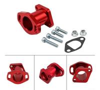 Gdfnmogo For CNC Manifold, Carburetor Adapter for VM22 PZ19 PZ26, Metal Engine Connector, Lasting Performance, Compatible with Motorcycle Air In(RED)