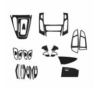 Gdfnmogo For Ford Focus 2015-2018 Left-Hand Drive, 29pcs Carbon Fiber Black ABS Car Interior Air Vent Outlet Cover Trim Set, Waterproof Sunproof Heat Resistant Decorative Mouldings
