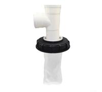 Gdfnmogo For IBC Tank Accessories Water Filter Cover with Integrated Filter Bag, Acid Alkali Resistant Plastic Lid for Rainwater Collection, DN150 DN225 Compatible(DN150-VERTICAL TEE)