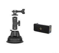 Gdfnmogo For Insta360 X5 Suction Cup Mount Versatile Camera Base With Double Ball Head Adjustment For Smooth Surfaces Glass Tiles Vehicle Bodies(2)