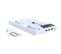 Gdfnmogo For PS5 Pro Stand Combining a Robust Cooling Mechanism With a Dedicated Spot For Your Game Controllers (White)