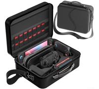 Gdfnmogo for Switch 2 Storage Case Messenger Bag Crossbody Travel Carrying Pouch Protective Nylon Container Gaming Console Organizer with Handle(is Black)