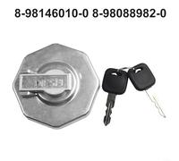 Gdfnmogo Fuel Cap with Key for ISUZU for ELF for NPR NQR 4HK1 700P NMR85 NLR85 - Direct Fit Replacement, and Play, Silver Plastic Oil Filler Cap (Part No. 8-98146010-0 8-98088982-0)