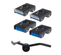 Gdfnmogo Furniture Lifter and Mover Tool Set, Heavy Duty 350kg Capacity Steel Transport Roller with Lever and Non-Slip Pads for Moving Refrigerators, Washing Machines and Roller Dollies(BLACK)