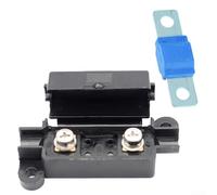 Gdfnmogo Fuse Box Holder, ABS Copper Fuse Link, 40A 32VDC, Dust Proof, Heat Shrink Design, Compatible With 12V 24V Systems For Caravan Marine Industrial(100A blue)