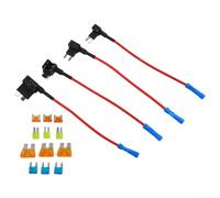 Gdfnmogo Fuse Tap Set with 12-Piece Extractor and 5A 15A 20A Car Fuses for Trucks Boats RVs - 5-32V Fitment Compatible with Most Vehicles