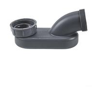 Gdfnmogo G1-1/2 PP Bath Bathtub Drain Pipe with Anti-Smell Trap and Quick Drainage for 45mm Outlet Tubs, Grey Flexible P-Trap Plumbing Fixture(A)