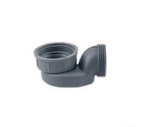 Gdfnmogo G1-1/2 PP Bath Bathtub Drain Pipe with Anti-Smell Trap and Quick Drainage for 45mm Outlet Tubs, Grey Flexible P-Trap Plumbing Fixture(C)