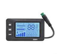 Gdfnmogo GD01 LCD Display for Electric For Bike, 24V 36V 48V Waterproof 5 Pin Display with Backlight Adjustment, Compatible with JN Controllers, Black