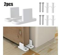 Gdfnmogo Guide Plastic Door Floor Lguide Replacement for Slidi Barn 2pcs Hardware White