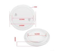 Gdfnmogo Hatch Yacht Deck Inspection Boat Plastic Abs Cover Round Access Plate White Screw out Port or 4 Inspection 6 or 8 Inch(8 INCH WITH SCREWS)