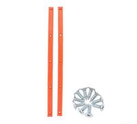 Gdfnmogo Having Bone Strip Replacement Sturdy Longboard Screws Plastic for Edge Skateboard - Red/black/yellow/orange/green Decks 2-pack Rib Anti-collision Rail Guard(orange)