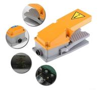 Gdfnmogo Heavy Duty Foot Switch Pedal 15A SPDT with Guard, Aluminum Alloy Housing Silver Contacts, IP62 Rated for Machine Tool Equipment