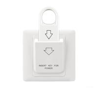 Gdfnmogo Hotel Card Power Switch 40A Energy Conservation System With Card Keys Electric Control Panel For Apartment Building Room Management 86Mm White