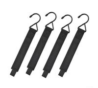 Gdfnmogo Ice Fishing Coat Hooks with Nylon Strap and Plastic 2-Shaped Hooks for Hanging Gear in Ice Fishing Shelters, Tents, Hunting Blinds, and(4 packs)
