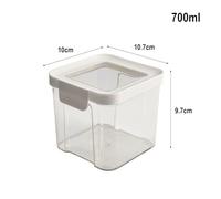 Gdfnmogo Kitchen Airtight Food Storage Containers with Locking Lids, Transparent Pantry Organization Containers for Dry Goods, Compatible with F(700ML)