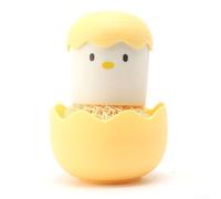 Gdfnmogo Kitchen Pot Scrubber Dishwashing Brush with Detachable Head for Pots and Pans, Creative Eggshell Cartoon Design, Fiber Bristles, 8 x 8 x 10 cm, Pink/Yellow(YELLOW)
