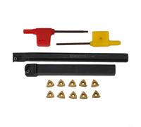 Gdfnmogo Lathe Threading Tool Holders Kit, High Grip And Strong Resistance, 1010H11 SNR 0010K11 External Internal Holder, With Carbide Inserts, Grinding