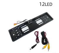 Gdfnmogo LED Reverse Camera License Plate Frame with 12-Lamp Illumination, 170° Wide-Angle For CCD Sensor, NTSC CVBS Output, for Car Vehicle Mounting(12 LED LIGHT)