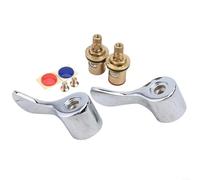 Gdfnmogo Lever Tap Handle And Knob Replacement Kit, Chrome Finish Solid Brass, Quarter Turn Ceramic Disc Valves, G1/2 Size For Basin Or Bathroom Fixtures
