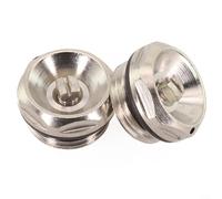 Gdfnmogo Manual Towel Radiator Vent Exhaust Valve 1/2" Brass Stopcock for Central Heating Systems, Nickel-Plated Copper with Rubber O-Ring, 2 Pack