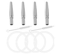 Gdfnmogo Maple Syrup Tappi Kit 10-Pie Stainless Steel Sap Spiles wi Hooks, Tubes and Cleani Brushes, Tree Sap Colltion Tools for Homemade Maple and Backyard Syrup Maki Supplies