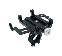 Gdfnmogo Metal Bicycle Phone Holder Shockproof Silicone Grip | Thick EVA silicone corners, scratch prevention, anti-slip for surface, braking stability, bumpy road (Five-claw black 2)