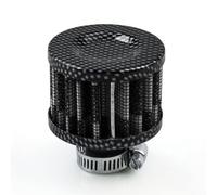 Gdfnmogo Motorcycle Air Filter for Cold Air - High-Flow Crankcase Vent Cover, Aluminum & Fabric Construction, Fit for Most Motorcycles(CARBON)