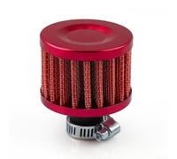 Gdfnmogo Motorcycle Air Filter for Cold Air - High-Flow Crankcase Vent Cover, Aluminum & Fabric Construction, Fit for Most Motorcycles and ATVs(RED)