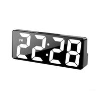 Gdfnmogo Multifunctional Digital Alarm Clock with LED Display for Living Room and Bedroom, Silent Operation with and Date Function, 1(BLACK)