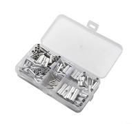 Gdfnmogo Non Insulated Butt Connectors 22-10 AWG Copper Tubular Terminals with Electro-Tin Plated for Auto DIY Electrical Wiring Projects, Pack of 150/200/280(200pcs)