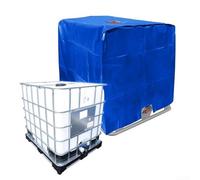 Gdfnmogo Oxford Cloth IBC Container Cover, Waterproof Dustproof Tank Protector, With Access Flaps, For 1000L Water Storage Tank Blue 120X100x116cm