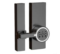 Gdfnmogo Password Latch Lock for Doors - Zinc Alloy Push-Pull Bolt Lock with Concealed Hole Design, Keyless Entry, Anti-Theft Interior Locking, Fits 19mm Frame & 34mm Door For Leaf(NIGHT LIGHT)