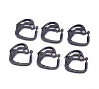 Gdfnmogo Plastic Shade Net Clips for Garden Shade Sails, Fence Netting & Mesh Fabric - 50-Pack Black Plant Support Hooks, 3.4 x 3.0 x 0.3 cm, Reusable & For Easy-Install