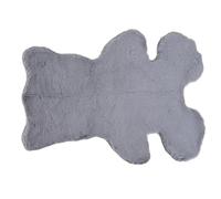 Gdfnmogo Plush Bear Carpet 1.5x2ft Soft Polyester Faux Rabbit Skin Rug with Non-Slip Backing for Bedroom, Living Room and Kids Room Decor in Mult(GREY)