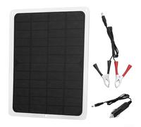 Gdfnmogo Portable 20W 12V Solar Panel Kit, with USB DC Output for Vehicle Marine RV Outdoor Use Monocrystalline Silicon ABS with Clips Cable