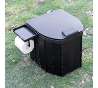 Gdfnmogo Portable Camping Toilet for Adults - Foldable ABS Portable Potty with PU Lid, 34.5 x 32.5 x 24 cm, Lightweight 1.85 kg, Compact Collapsible Design