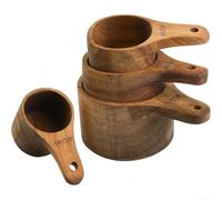 Gdfnmogo Precision Wooden Measuring Spoons Set Coffee Scoop Baking Tools Dry Ingredients Compact Stackable Kitchen Gadget