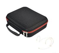 Gdfnmogo Professional Lavalier Microphone Carrying Case EVA Hard Storage Bag with Suede Lining Anti-Fall Protection for Lapel Mic Headset Accessories Black