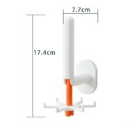 Gdfnmogo Punch- Kitchen Utensil Rotating Hook with 360-Degree Swivel Bracket and Toilet Paper Holder for Bathroom Organizer and Hooks(Orange)