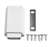 Gdfnmogo Push To Open Cabinet Catch, Heavy Duty Touch Release Latch with Metal Base for Wardrobe, Drawer & Cabinet Doors - Black ABS Rebound Device(White)