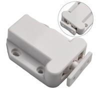 Gdfnmogo Push to Open Cabinet Latch Non Magnetic Cupboard Push Catch Loft Hatch Door Press Lock Aic Hatch Lock Push Release Latch Panel Door Catch Furniture Door Catch for Cabi and Cupboar(WHITE)