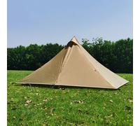 Gdfnmogo Pyramid Camping Tent, For Ultra-Lightweight 210T Tear-Resistant Plaid Fabric, PU3000 Waterproof & Windproof, for Solo Hiking and Backpacking(BROWN)